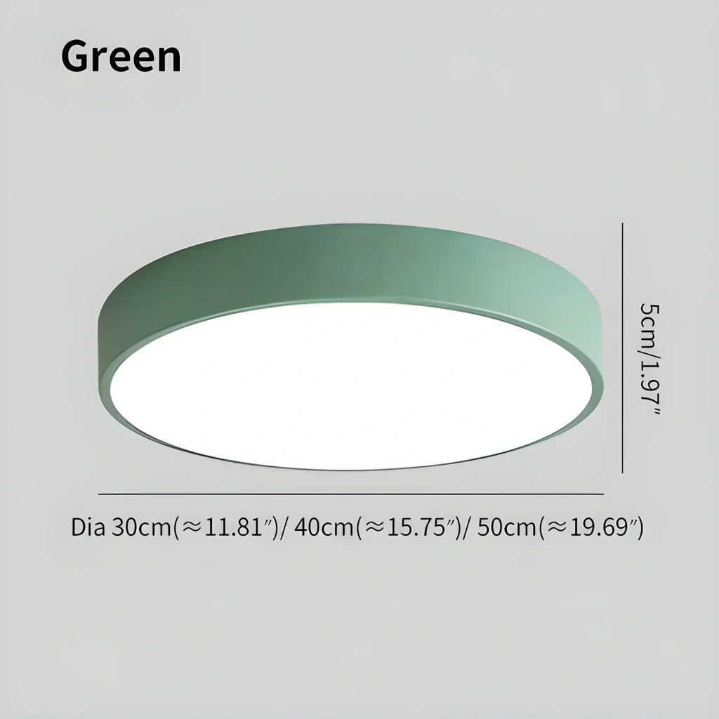 Candeeiro de teto LED Macaron, luminária circular minimalista para interiores modernos | Ventumra