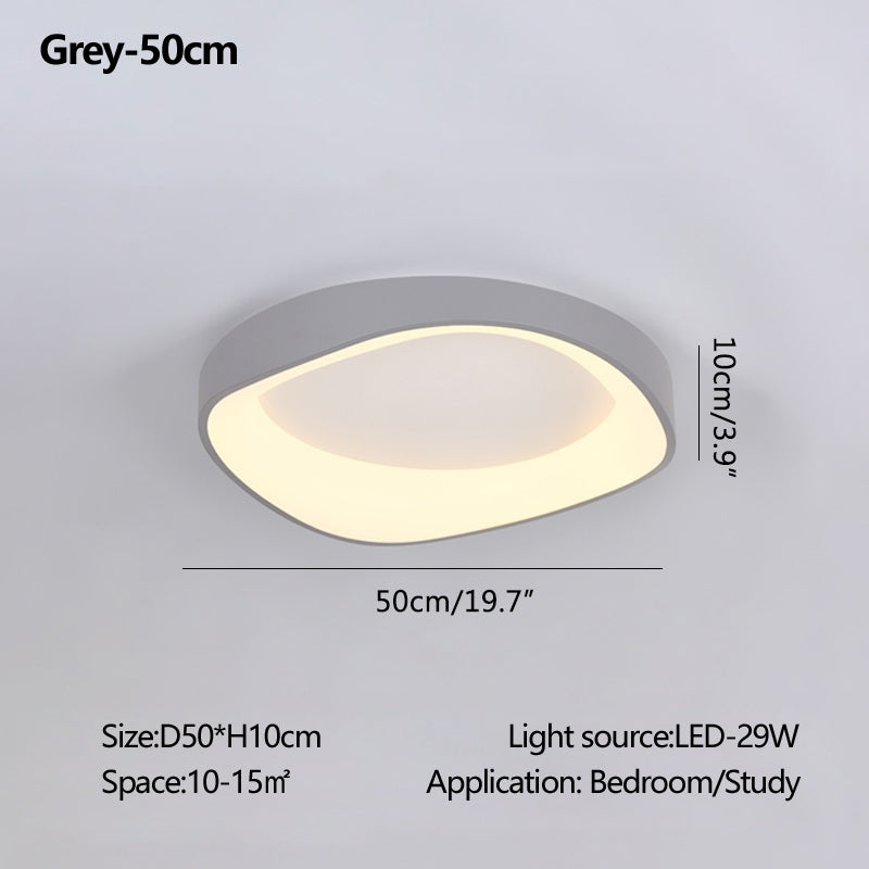 Nordic Inspired Acrylic Circle Ceiling Light For Bedroom | Ventumra