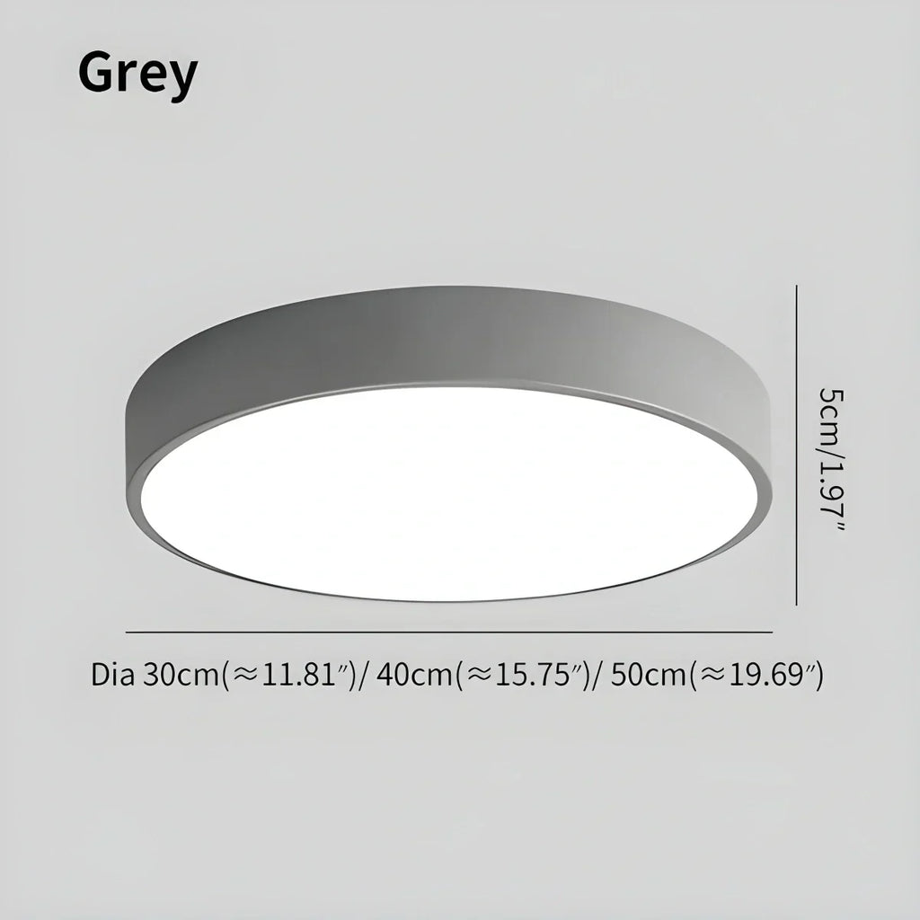 Candeeiro de teto LED Macaron, luminária circular minimalista para interiores modernos | Ventumra
