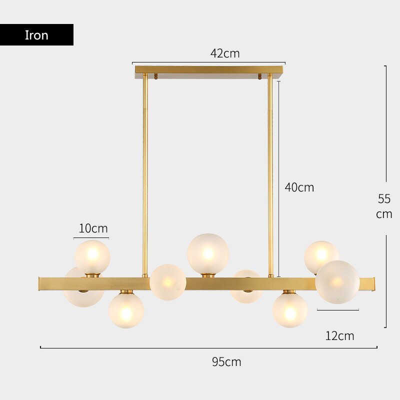Lorien Copper Beam Pendant Light With Matte Glass Finish