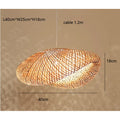 Novari Weave Pendant Light With Hand Knitted Bamboo Detailing