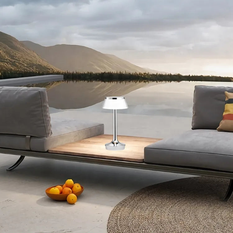 LuxeAura Crystal Touch Table Lamp With Rechargeable Glow