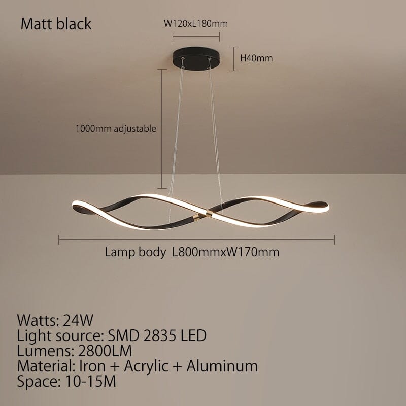 Elara Spiral Pendant Light Scandinavian Modern Nordic Design