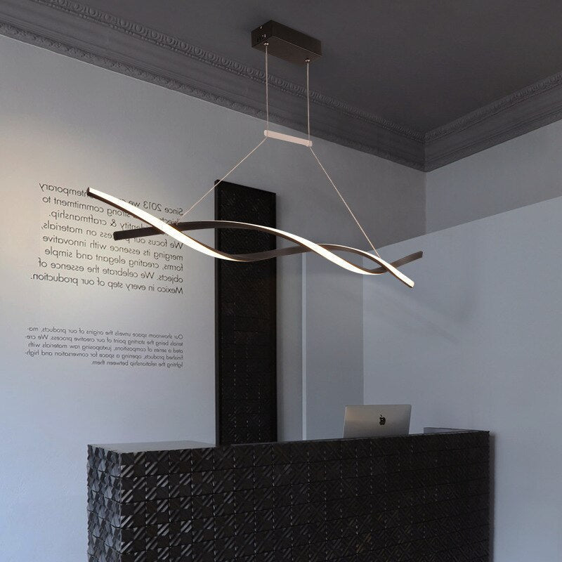 AstraTwist Minimalist Twisted Pendant Light for Modern Interiors