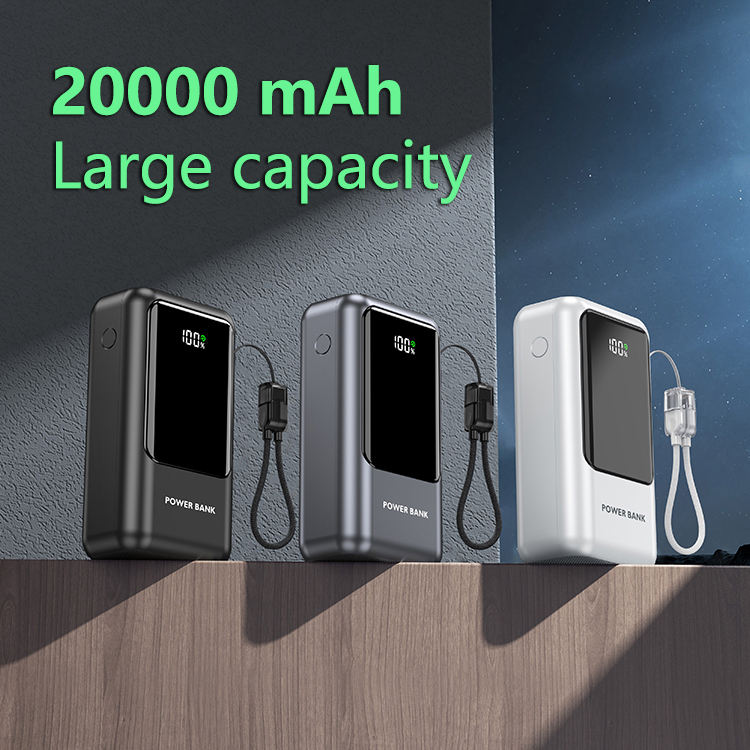 10000mAh powerbank med digital visning og rask USB-lading | Ventumra