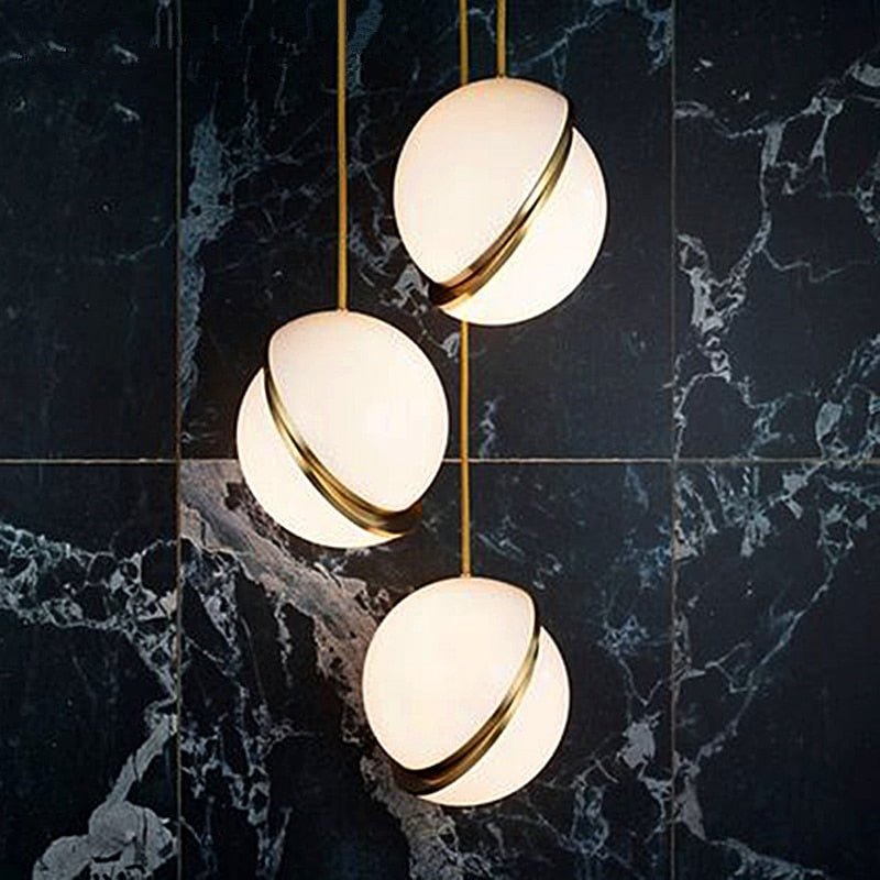 NyraHalo Orb Moon Pendant Light for Living Room Ceiling Lamp