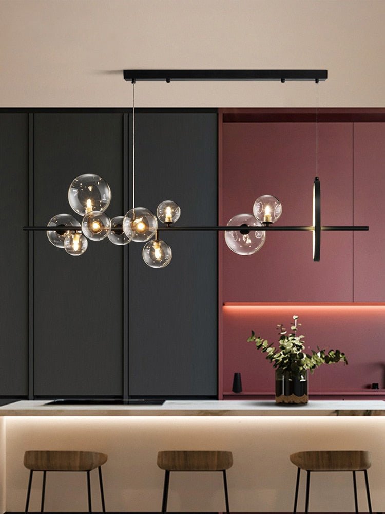 FjordGlow Glass Bubble Pendant Light In Nordic Style
