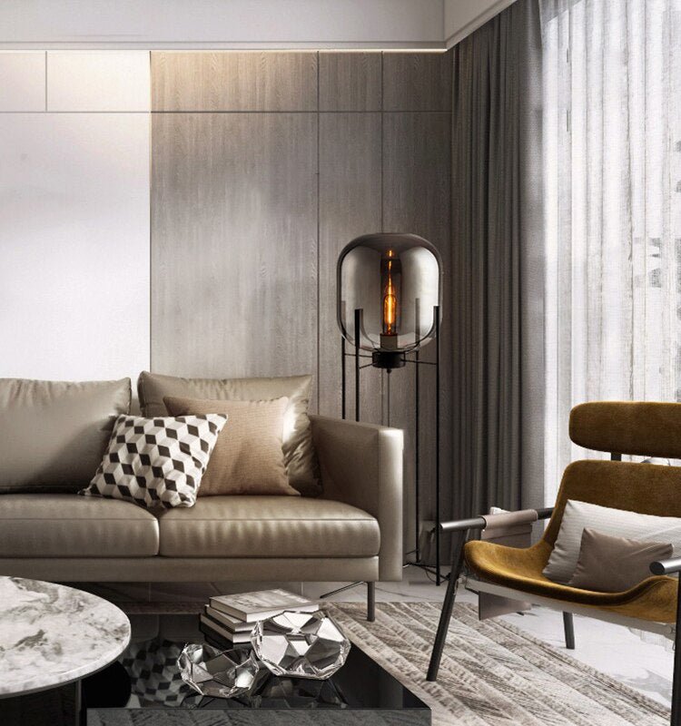 Astra Nordic Glass Floor Lamp For Elegant Modern Living