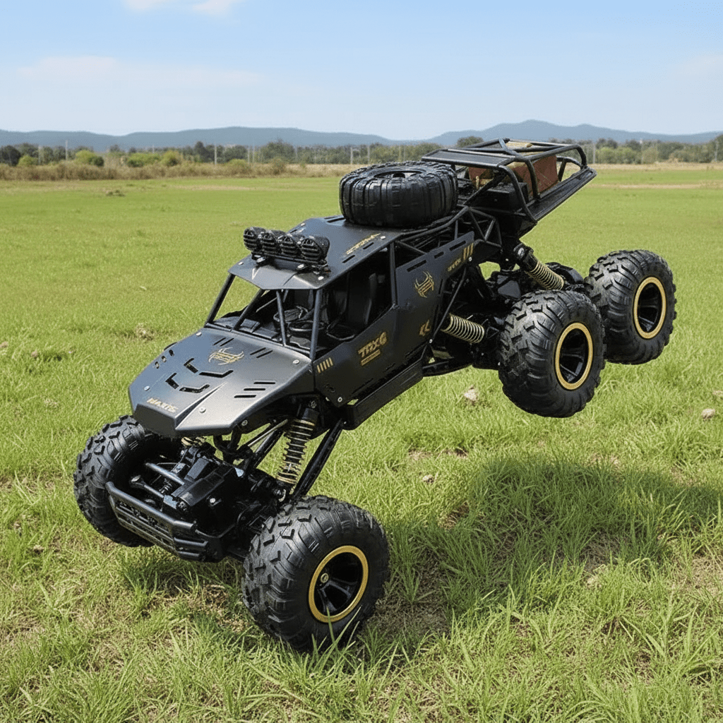 TrailRover 6WD Remote-Controlled Monster Truck — Direct Wheel Traction, Flexible Spring Suspension