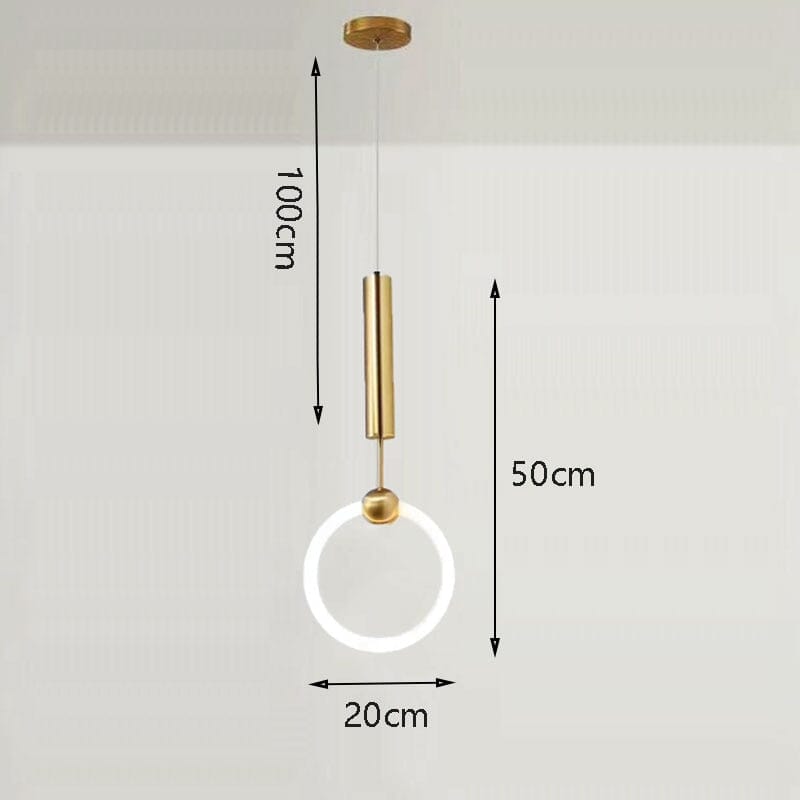 AureliaHalo Nordic LED Hoop Pendant Light For Interiors