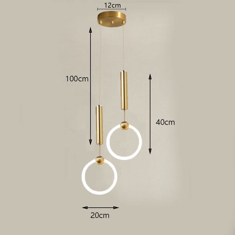 AureliaHalo Nordic LED Hoop Pendant Light For Interiors