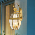Ray Vintage Lantern Metal Outdoor Wall Lamp, Gold | ventumra