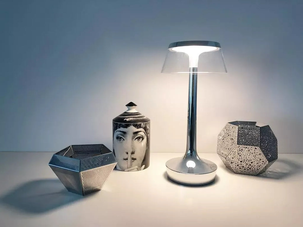 LuxeAura Crystal Touch Table Lamp With Rechargeable Glow