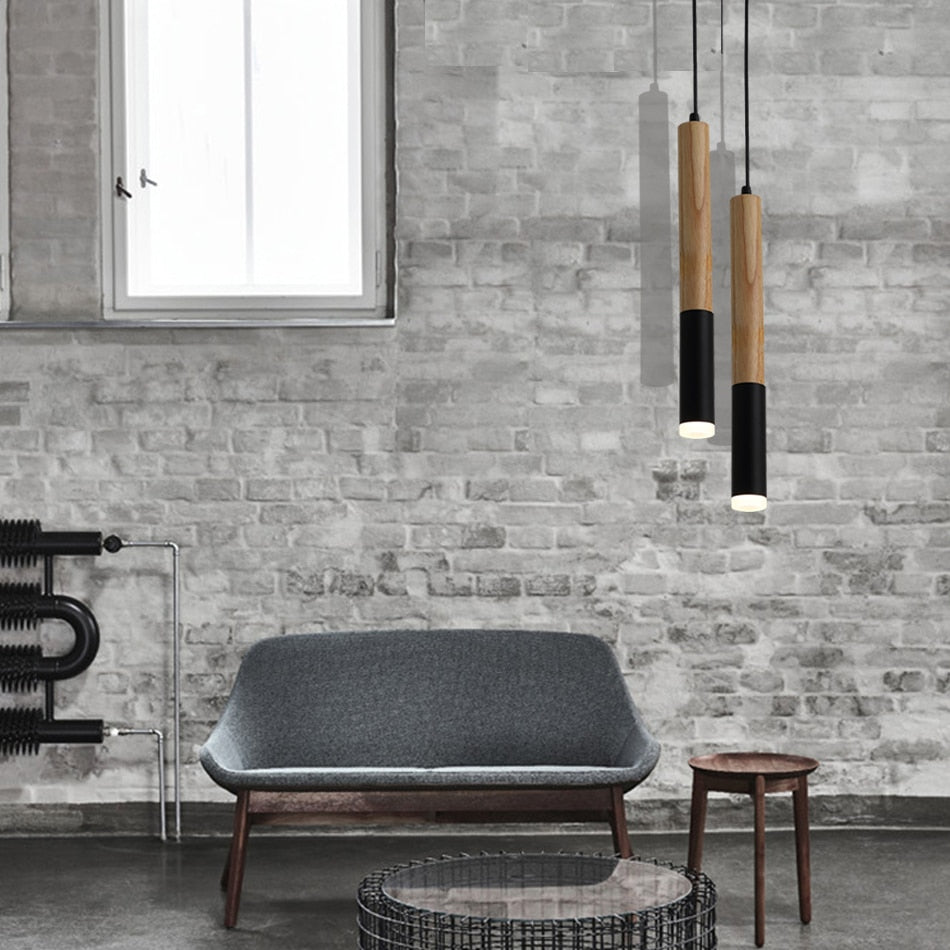 Elara Cedarwood LED Pendant Light for Living Rooms