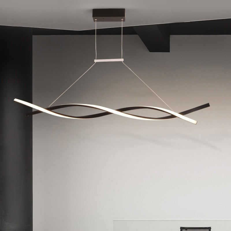 AstraTwist Minimalist Twisted Pendant Light for Modern Interiors