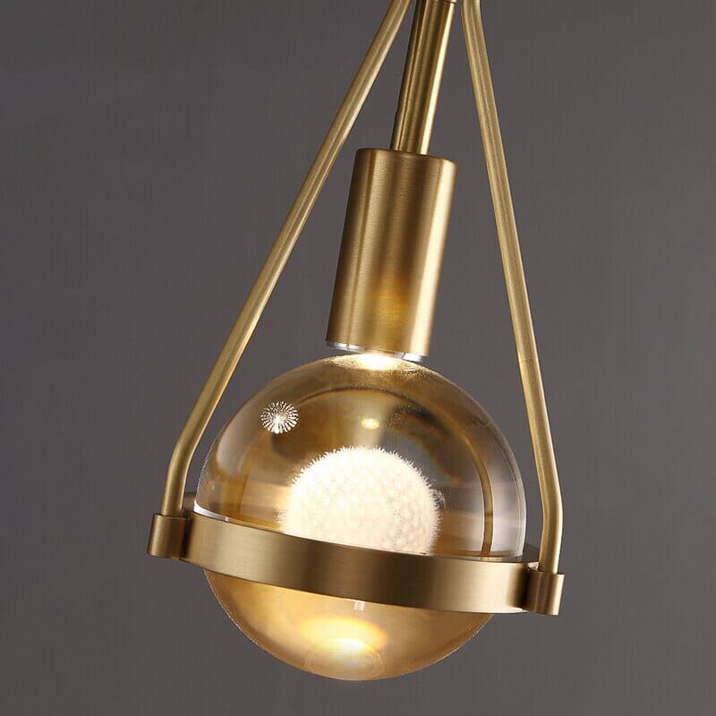 Astraea Nordic Gold Pendant Lights with Dandelion Glow