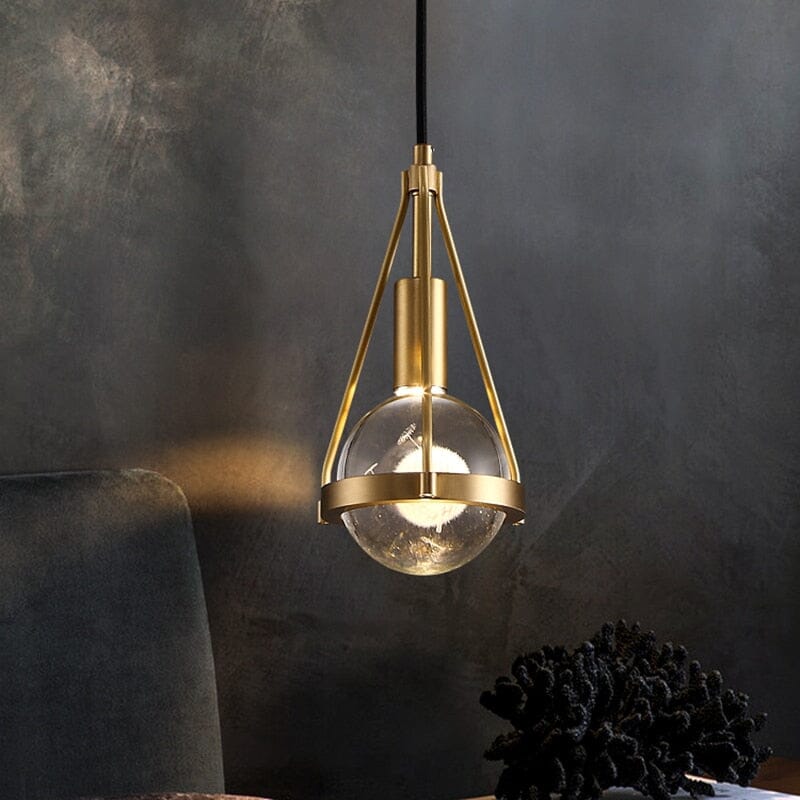 Astraea Nordic Gold Pendant Lights with Dandelion Glow