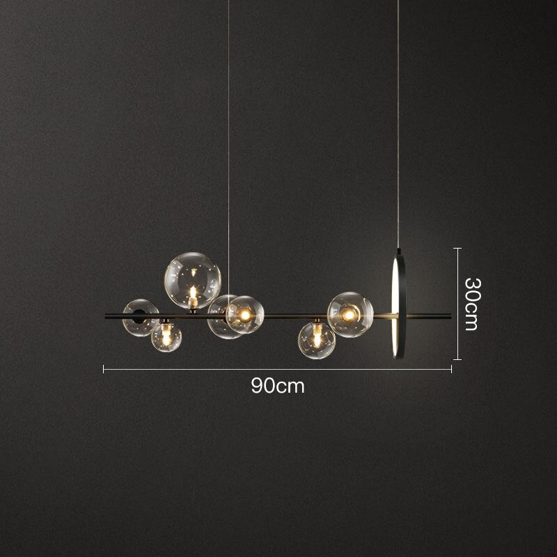 FjordGlow Glass Bubble Pendant Light In Nordic Style