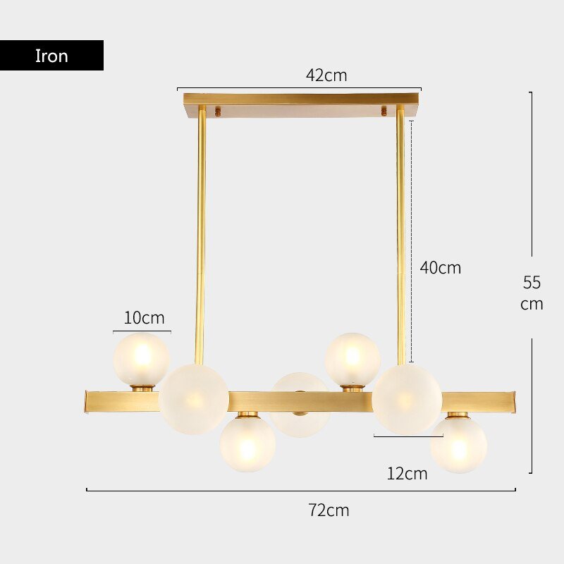 Lorien Copper Beam Pendant Light With Matte Glass Finish