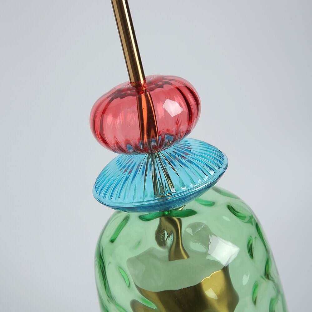 NovaCandy Color Glass Pendant Lights in Nordic Brass