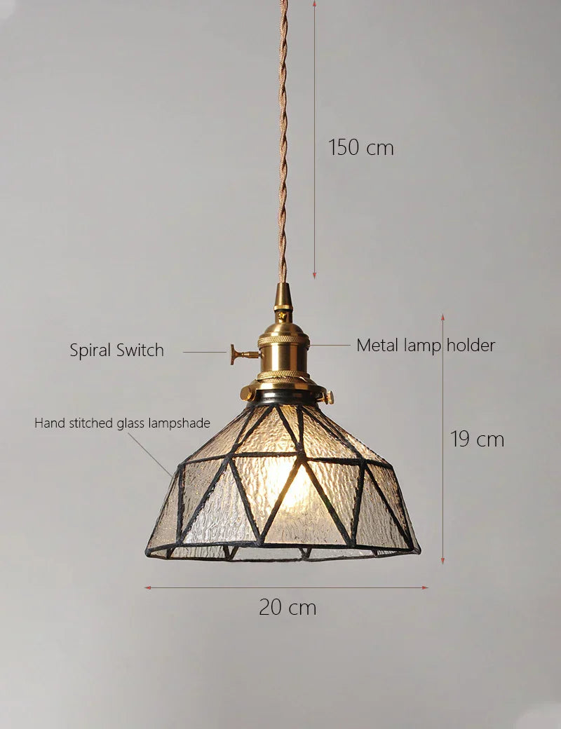 Vera Dome Glass Pendant Lights Vintage Loft Style Decor