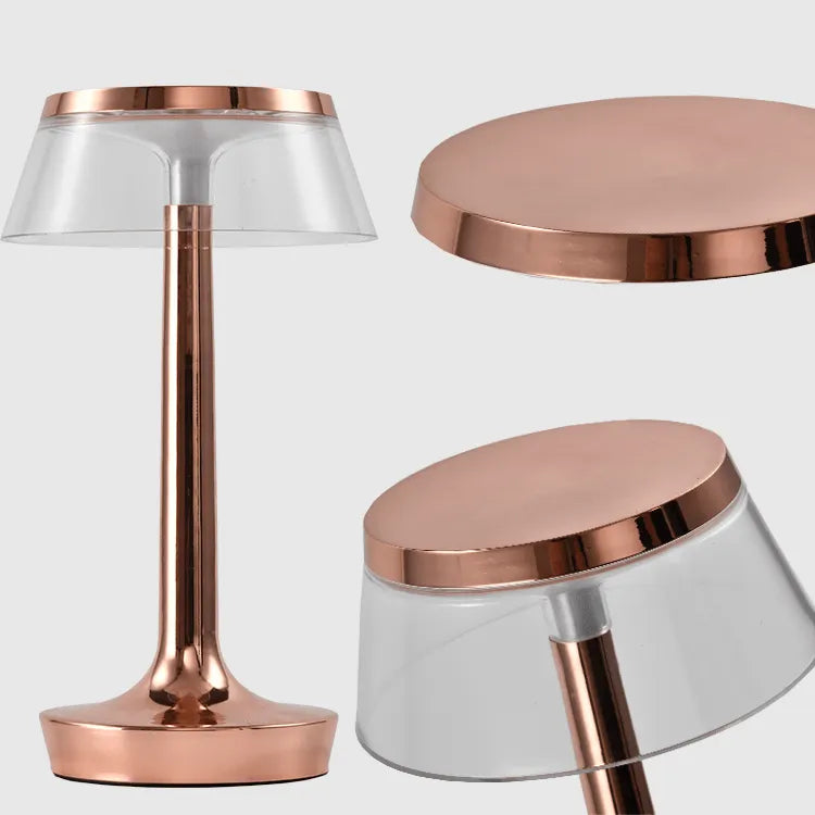 LuxeAura Crystal Touch Table Lamp With Rechargeable Glow