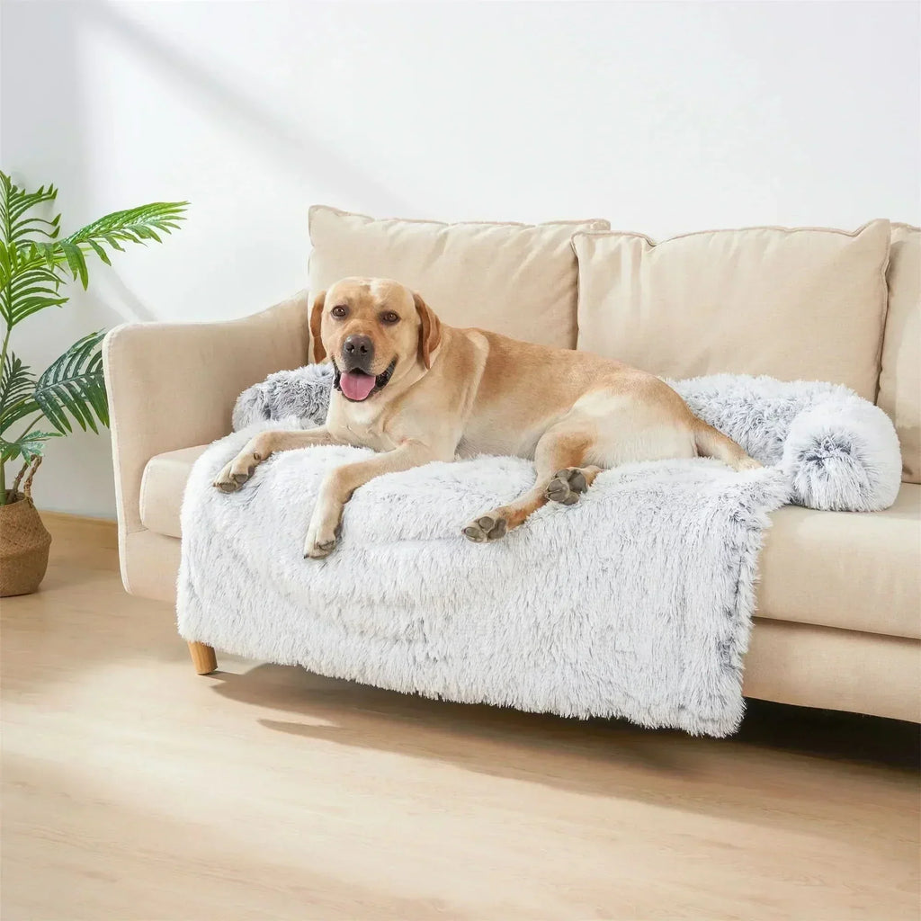 LuxePaws Manta acogedora de lujo para mascotas — Lavable a máquina, acolchado afelpado