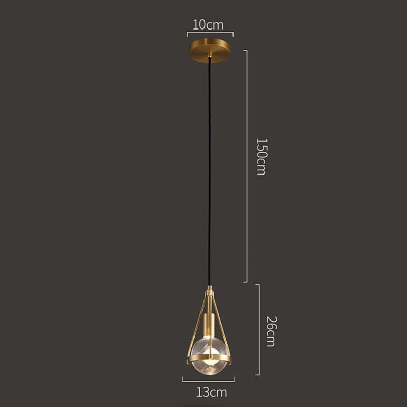 Astraea Nordic Gold Pendant Lights with Dandelion Glow