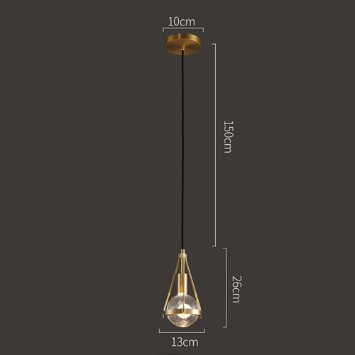 Astraea Nordic Gold Pendant Lights with Dandelion Glow