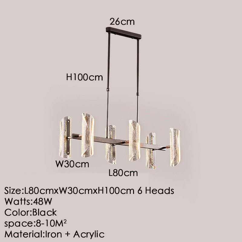 AriaNova Acrylic Transformable Pendant Light LED Friendly