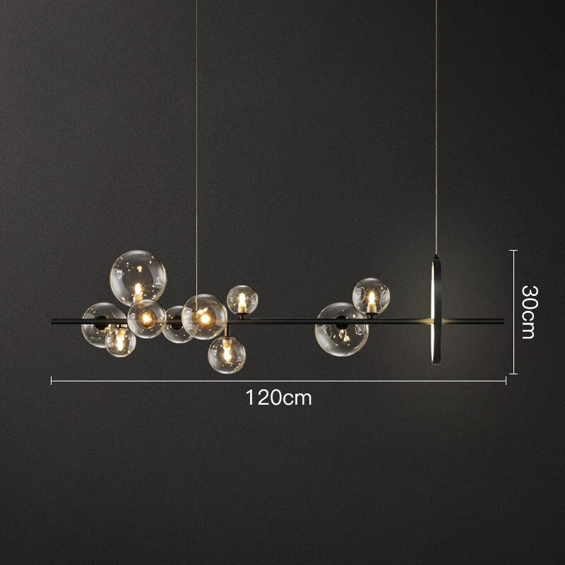 FjordGlow Glass Bubble Pendant Light In Nordic Style