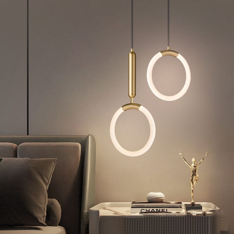 AureliaHalo Nordic LED Hoop Pendant Light For Interiors
