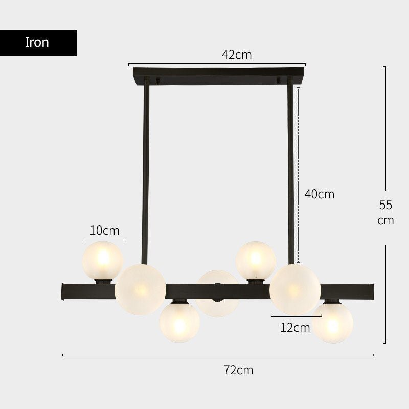 Lorien Copper Beam Pendant Light With Matte Glass Finish