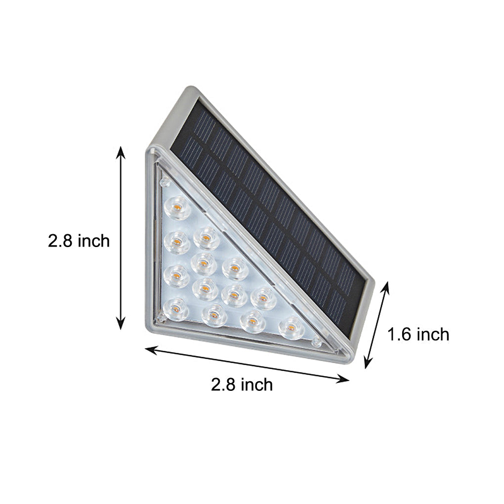 Triangular Solar LED Step Light — Waterproof Outdoor Lighting