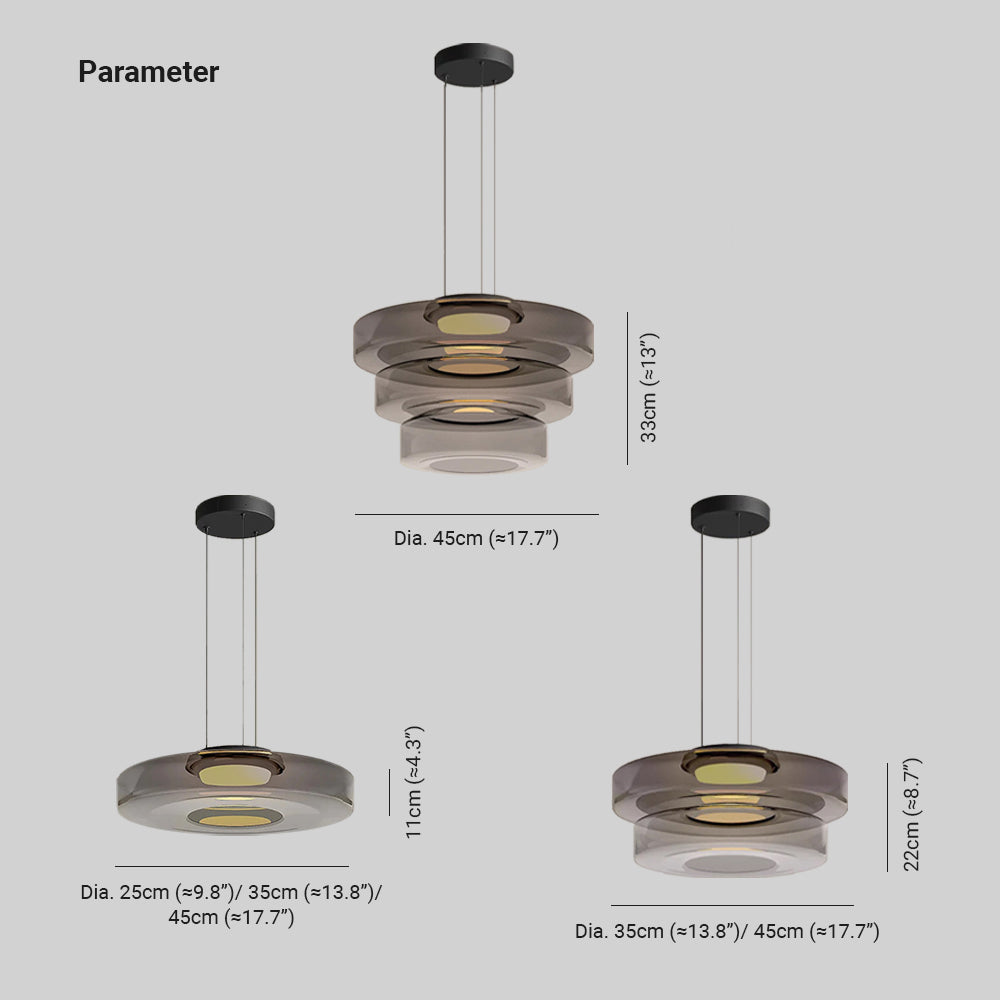 Jojo Glass Pendant Light Multi-tiered Structure | ventumra