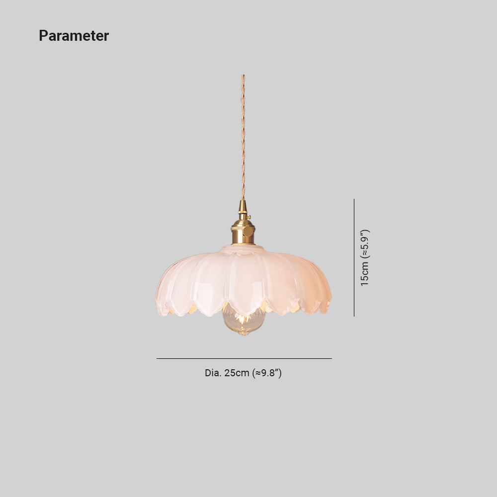 Valentina Retro LED Pendant Light Colourful Glass/Metal Flower Dining Room | ventumra