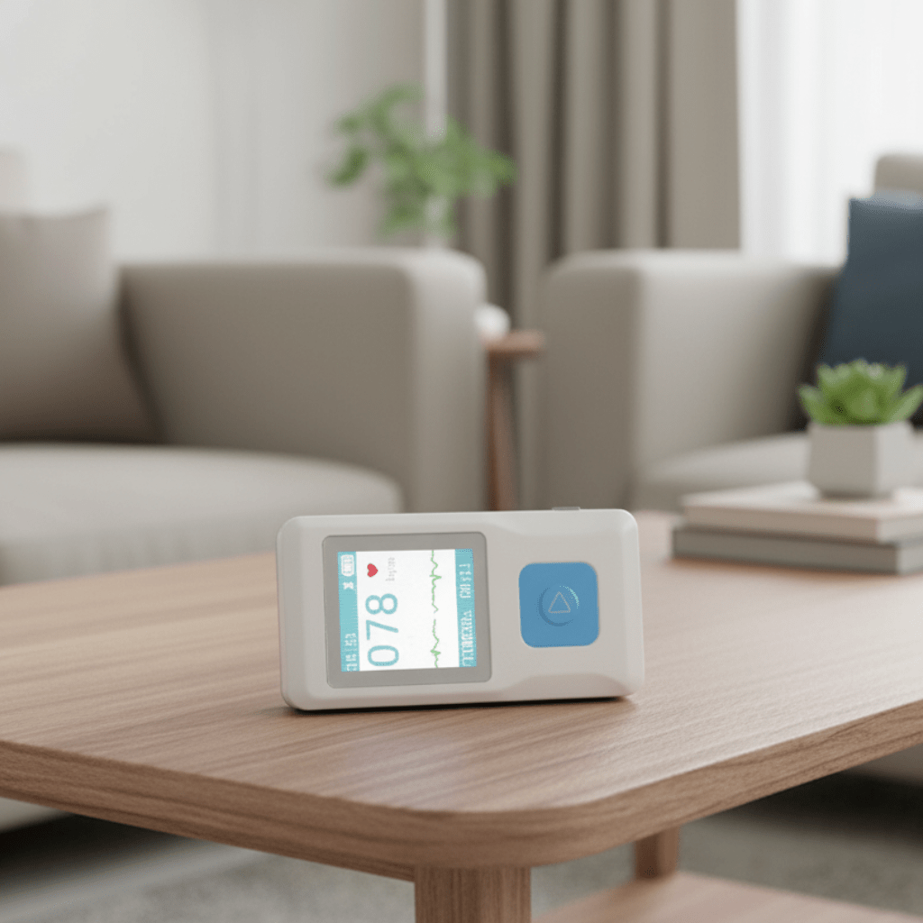 PulseTrack Bluetooth Electrocardiogram Device — Handheld Wireless App Sync