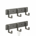 Wall Mounted Coat Rack — Stable Black Hooks, Heavy Duty Bracket