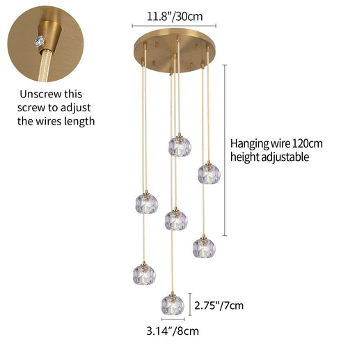 AriaNord Crystal Pendant Light For Nordic Vintage Charm