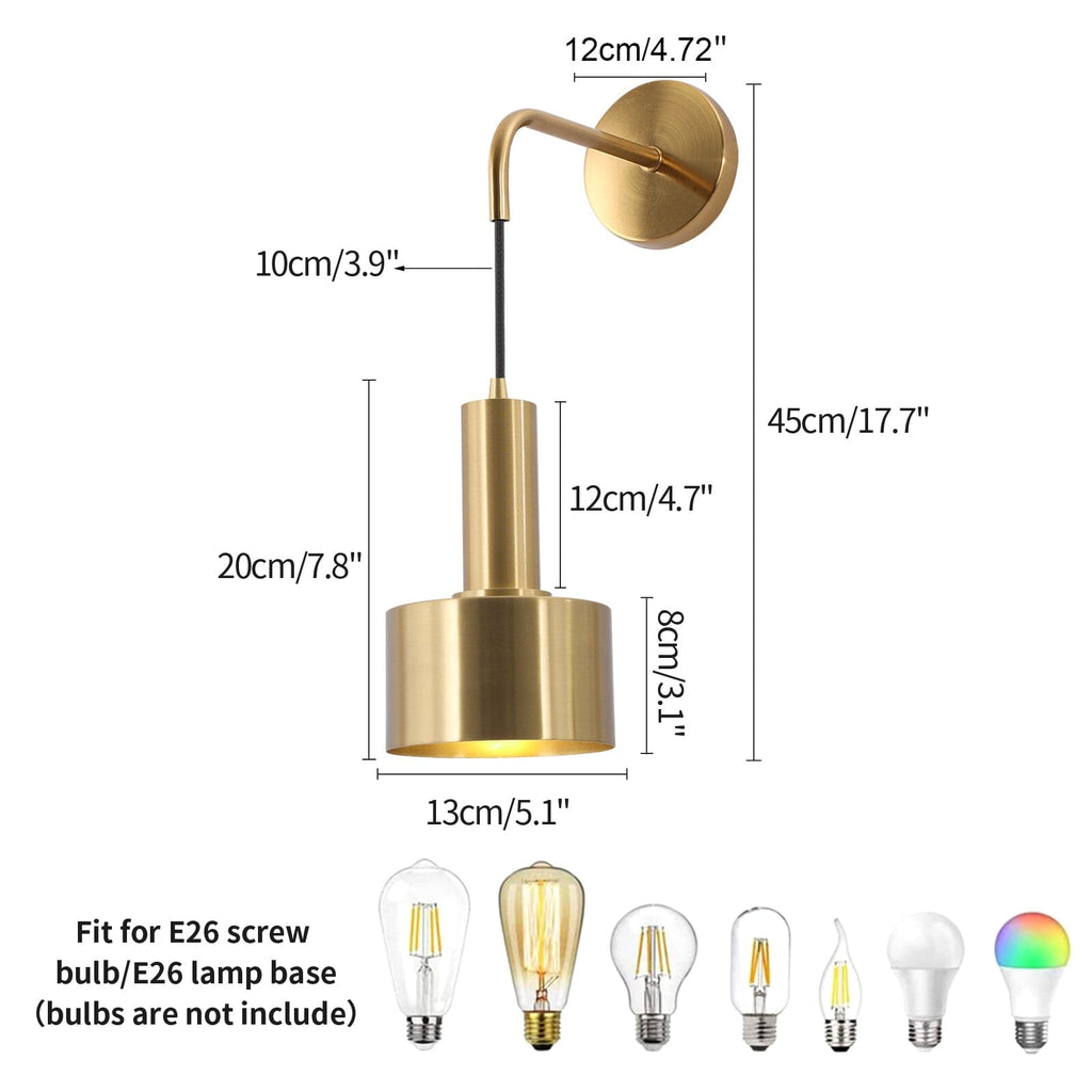 Solara Gold Adjustable Wall Lamp for Modern Living Spaces