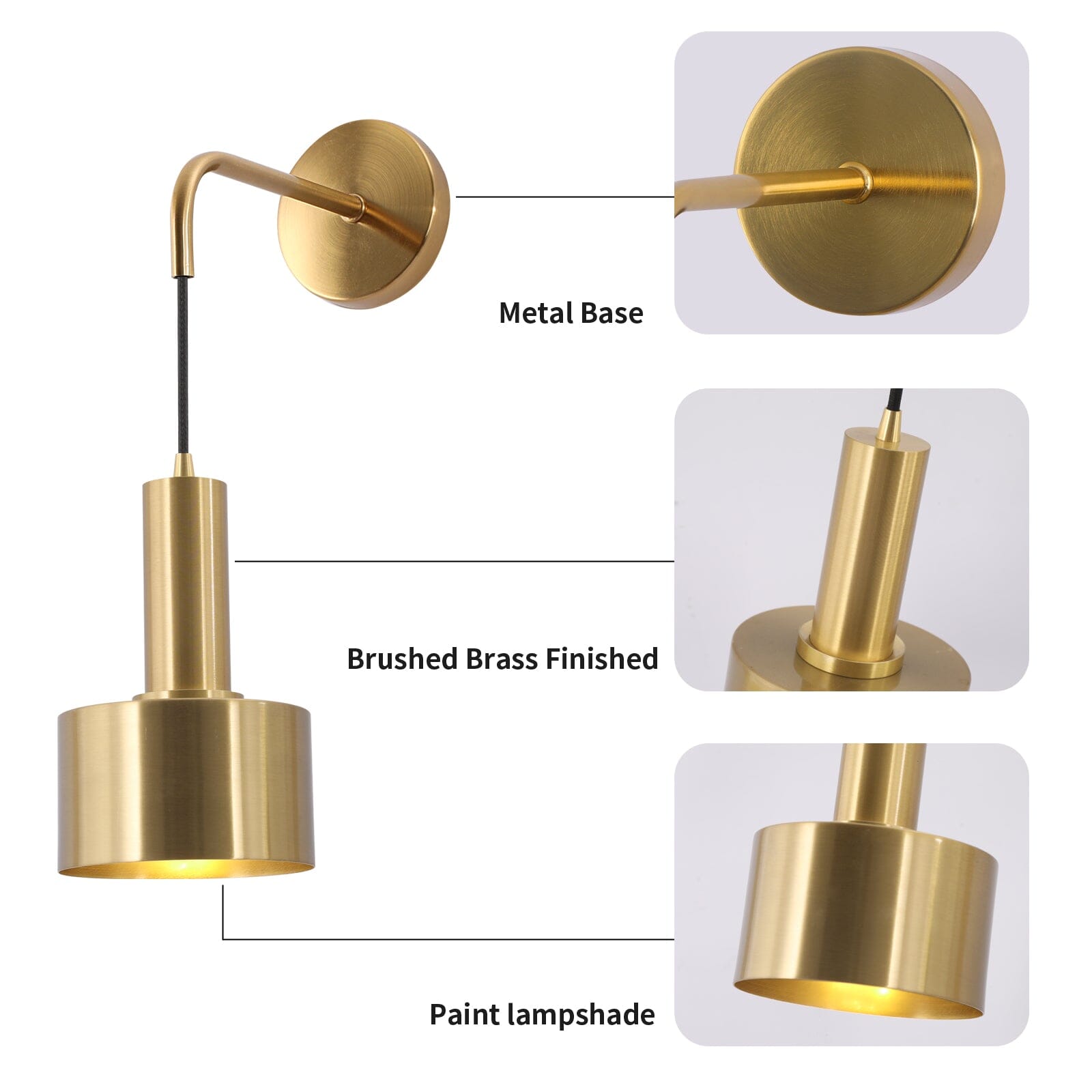 Solara Gold Adjustable Wall Lamp for Modern Living Spaces