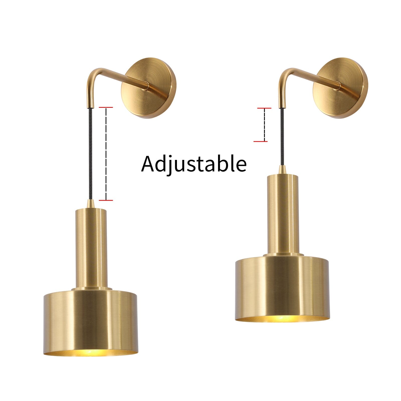 Solara Gold Adjustable Wall Lamp for Modern Living Spaces