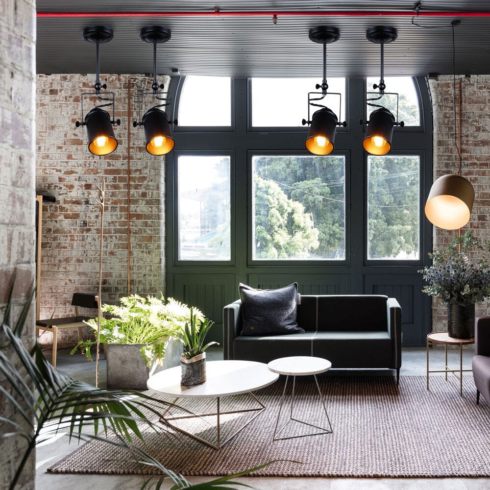 Aurelia Vintage Iron Pendant Light With Diamond Shade