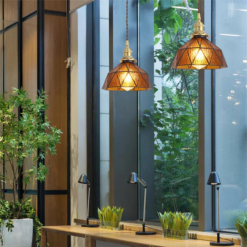 Vera Dome Glass Pendant Lights Vintage Loft Style Decor