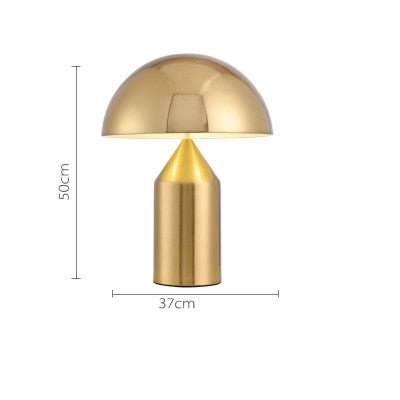 Aurex Table Lamp in Nordic Mushroom Style Black White Gold