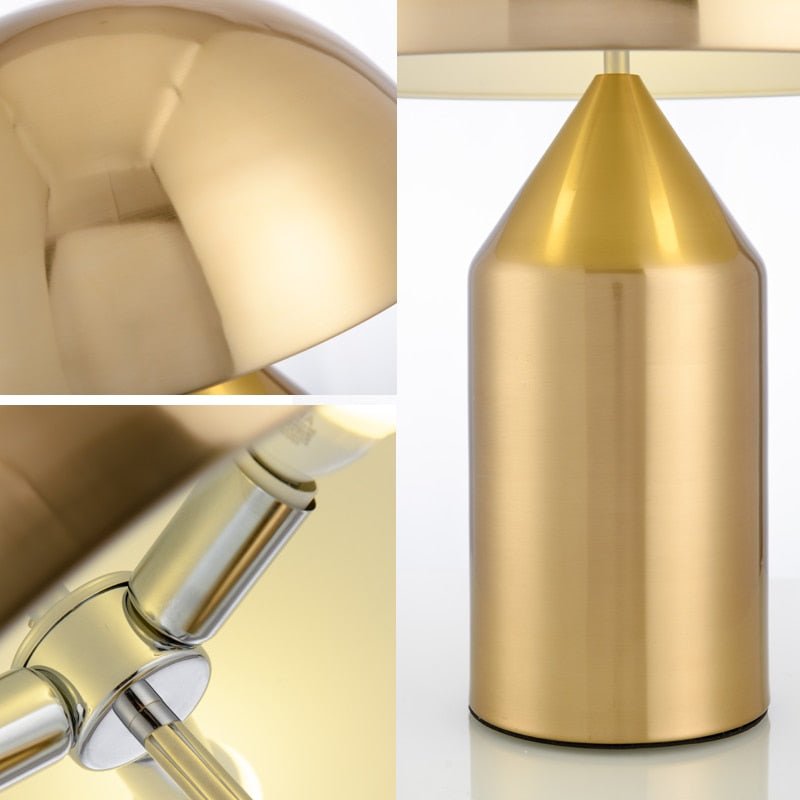 Aurex Table Lamp in Nordic Mushroom Style Black White Gold