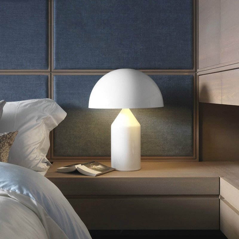 Aurex Table Lamp in Nordic Mushroom Style Black White Gold