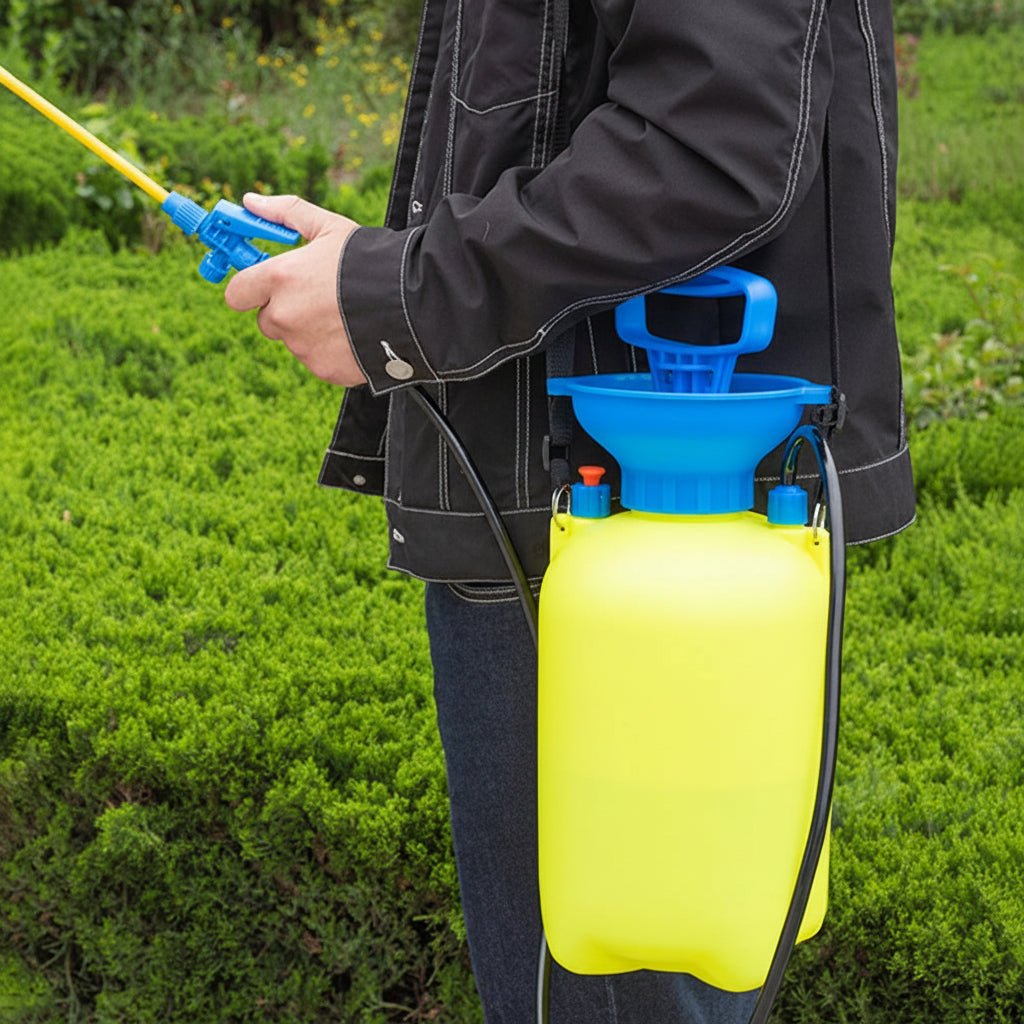 AeroMist Pro 5L vysokotlaký zahradní postřikovač — nastavení postřiku ve dvou režimech