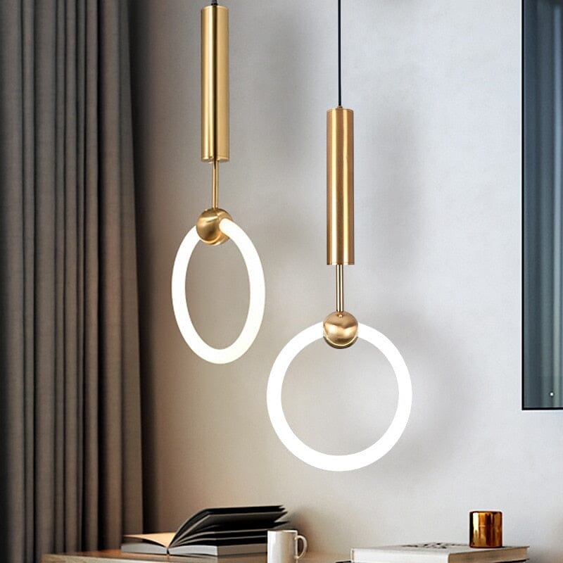 AureliaHalo Nordic LED Hoop Pendant Light For Interiors