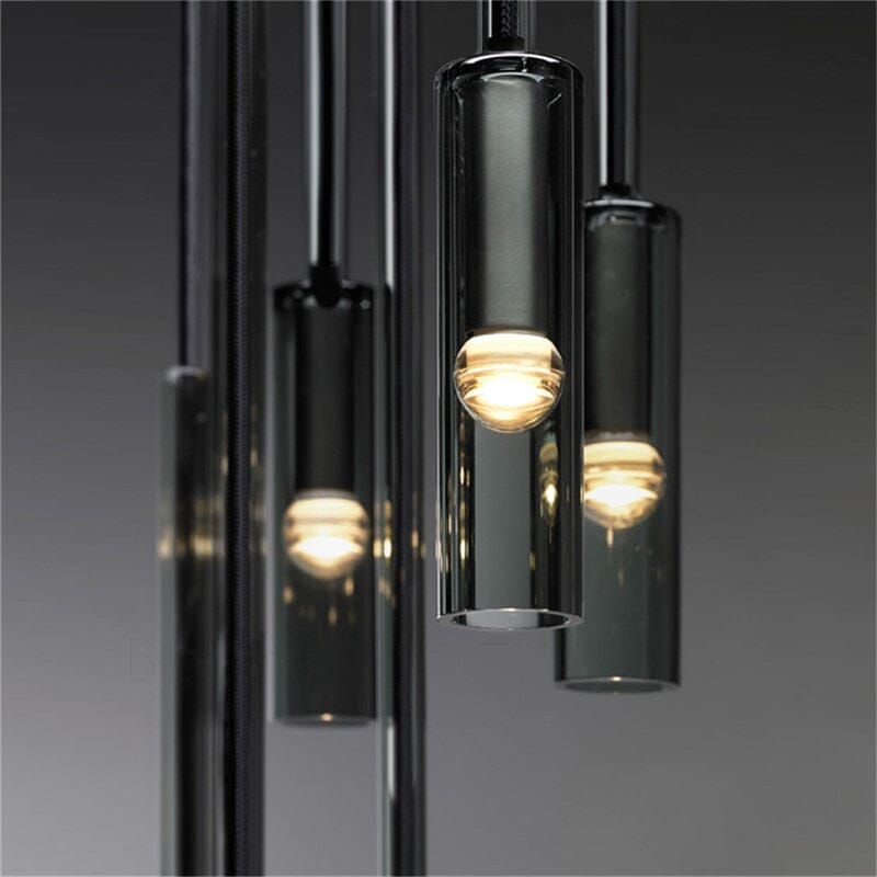 Elegant Lyrian Copper And Crystal Nordic Pendant Lights Set